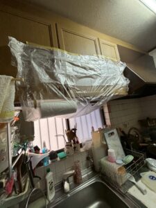散水検査の様子